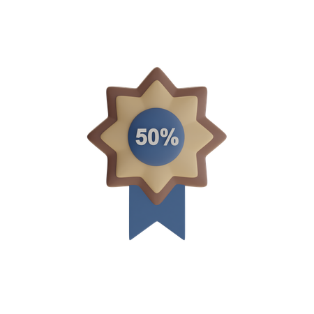 50 de réduction sur le badge  3D Icon