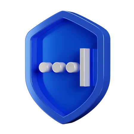 Mot de passe du badge de sécurité  3D Icon