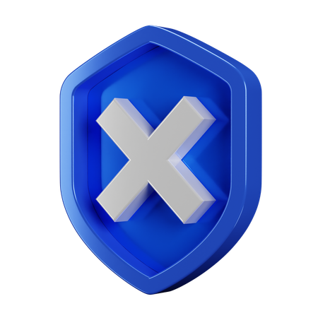 Badge de sécurité refusé  3D Icon