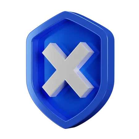 Badge de sécurité refusé  3D Icon