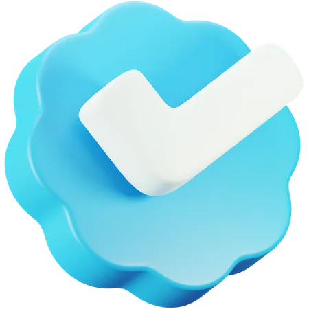 Badge de vérification Twitter  3D Icon