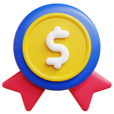 Insigne de dollars  3D Icon