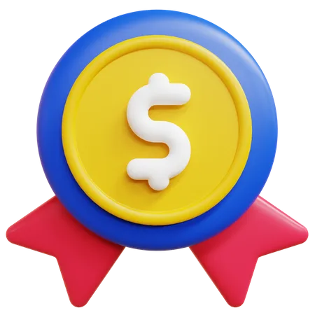 Insigne de dollars  3D Icon