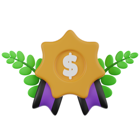 Insigne de dollars  3D Icon