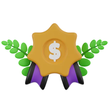 Insigne de dollars  3D Icon