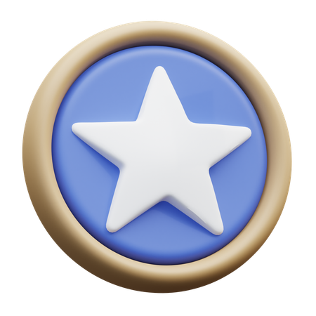 Insigne d'étoile patriotique  3D Icon
