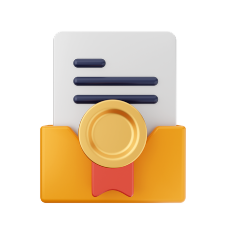 Badge Folder  3D Icon