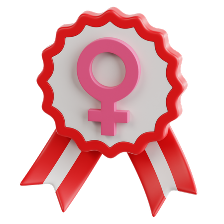 Badge de la Journée de la Femme  3D Icon