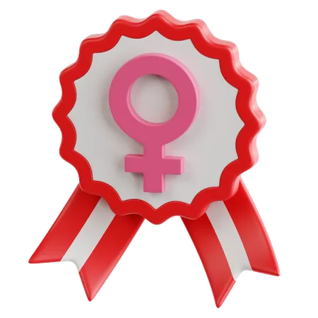 Badge de la Journée de la Femme  3D Icon