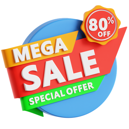Badge méga-offre  3D Icon