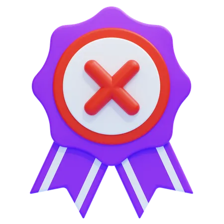 Badge Rejected  3D Icon