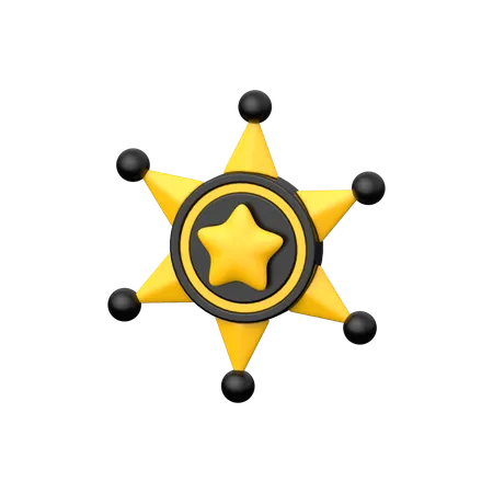 Badge de Sheriff  3D Icon