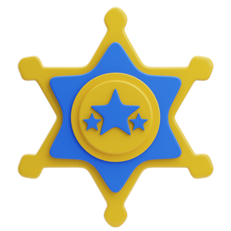 Badge de Sheriff  3D Icon