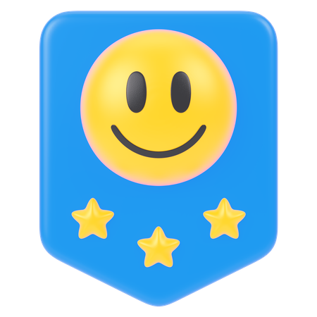 Insigne souriant  3D Icon