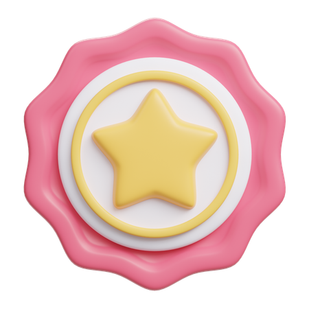 Badge Star  3D Icon
