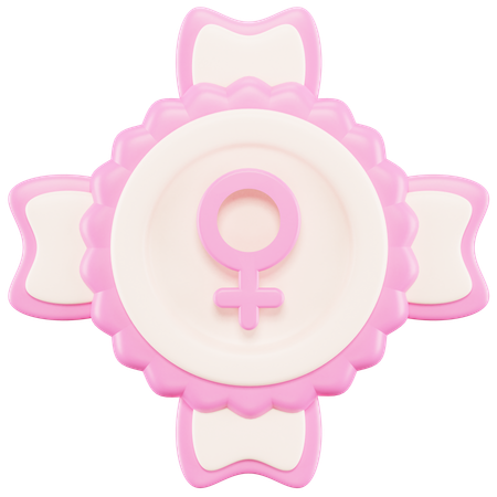 Insigne de symbole féminin  3D Icon