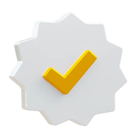 Badge vérifié  3D Icon