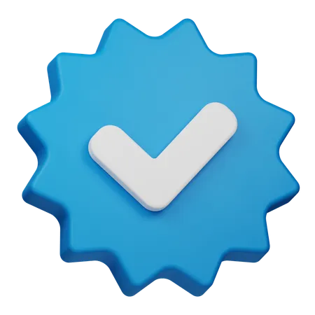 Badge vérifié  3D Icon