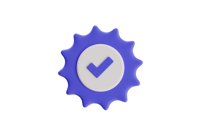 Badge vérifié  3D Icon