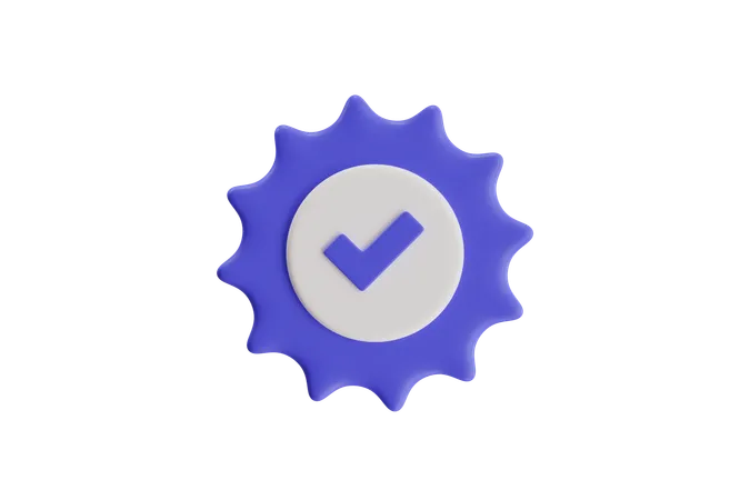 Badge vérifié  3D Icon