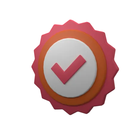 Badge vérifié  3D Icon