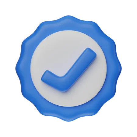 Badge vérifié  3D Icon