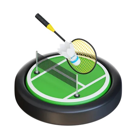 3 D Badminton Illustration 3D Icon