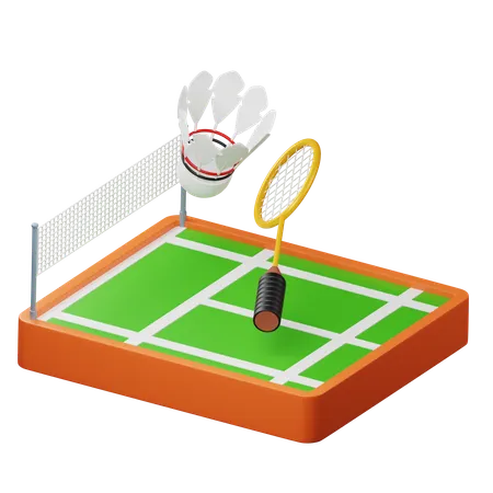 Badminton  3D Icon