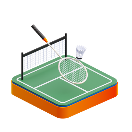 Badminton  3D Icon