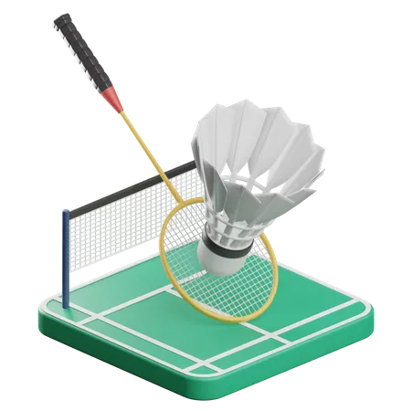 Badminton  3D Icon