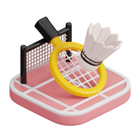 Badminton  3D Icon