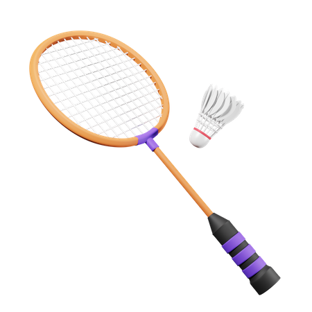 Badminton  3D Illustration