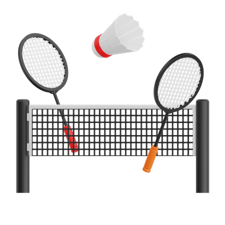 Badminton abgelegt  3D Icon