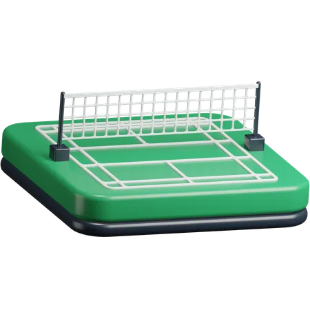 Campo de badminton + rede  3D Icon