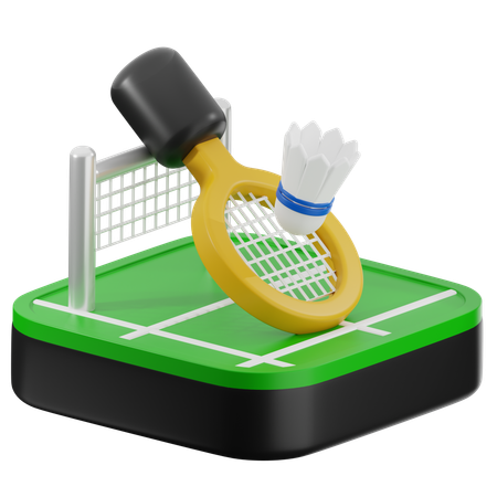 Badminton Field  3D Icon