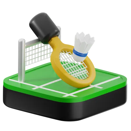 Badminton Field  3D Icon