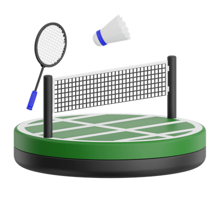 Badminton Field  3D Icon