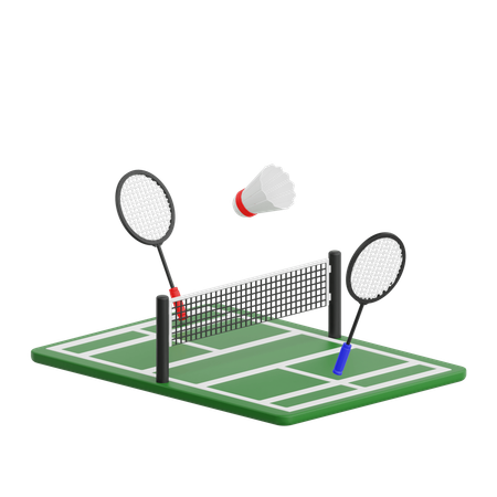 Badminton Field  3D Icon