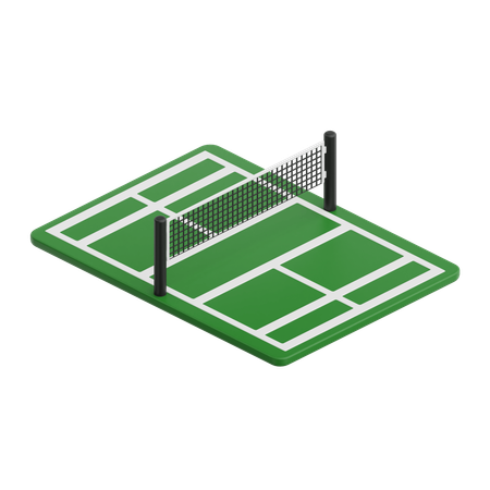 Badminton Field  3D Icon