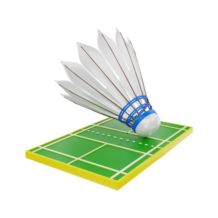 Badminton Field 3D Illustration