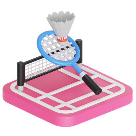 Badminton game  3D Icon