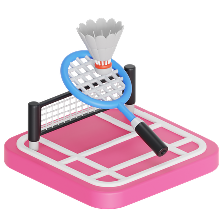 Badminton game  3D Icon