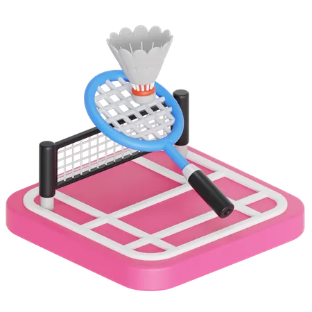 Badminton game  3D Icon