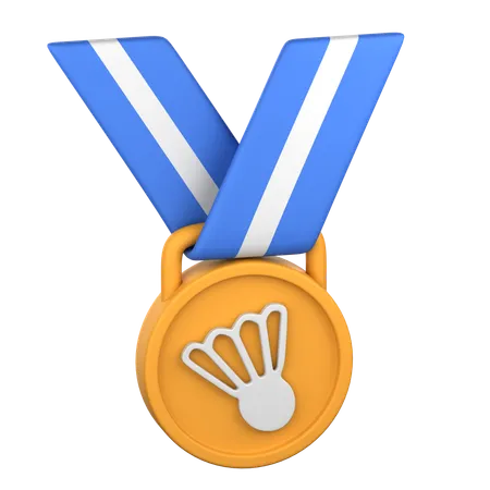 Badminton Medal  3D Icon