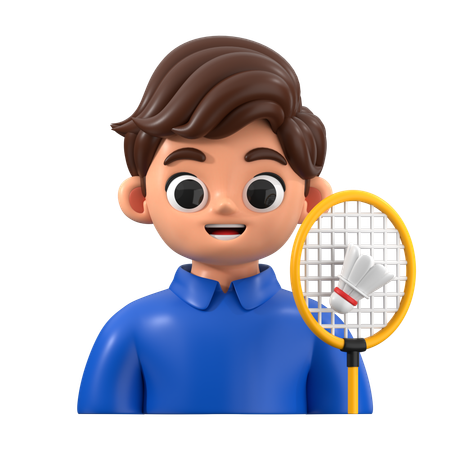 Badminton Player  3D Icon