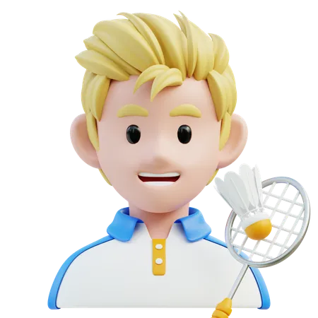 Badminton Player  3D Icon