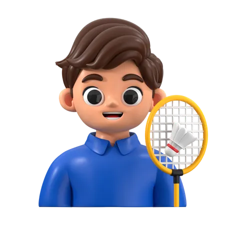 Badminton Player  3D Icon