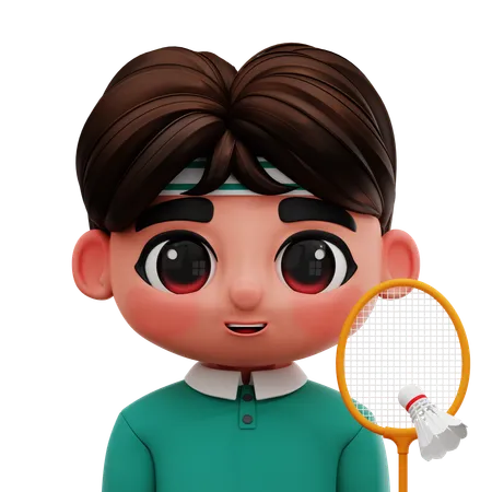 BADMINTON PLAYER  3D Icon