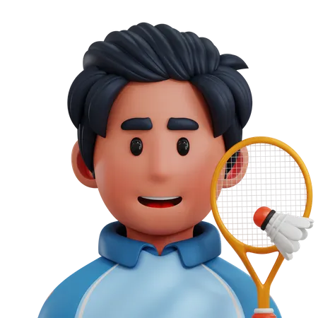 Badminton Player  3D Icon