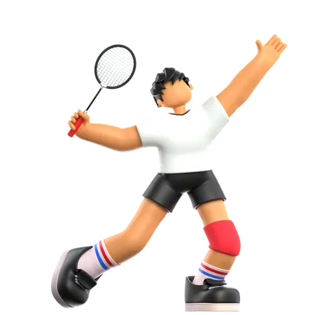 Badminton Player  3D Icon